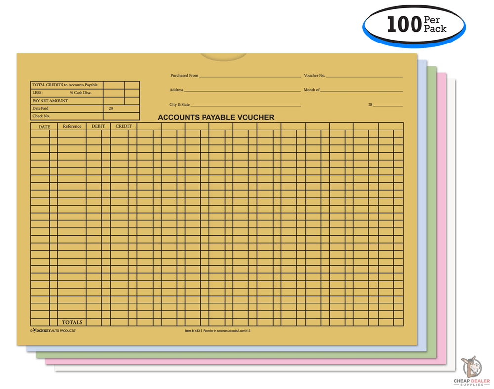 Accounts Payable Forms (9 x 12 Envelopes) General Accounting Style (100/pack)