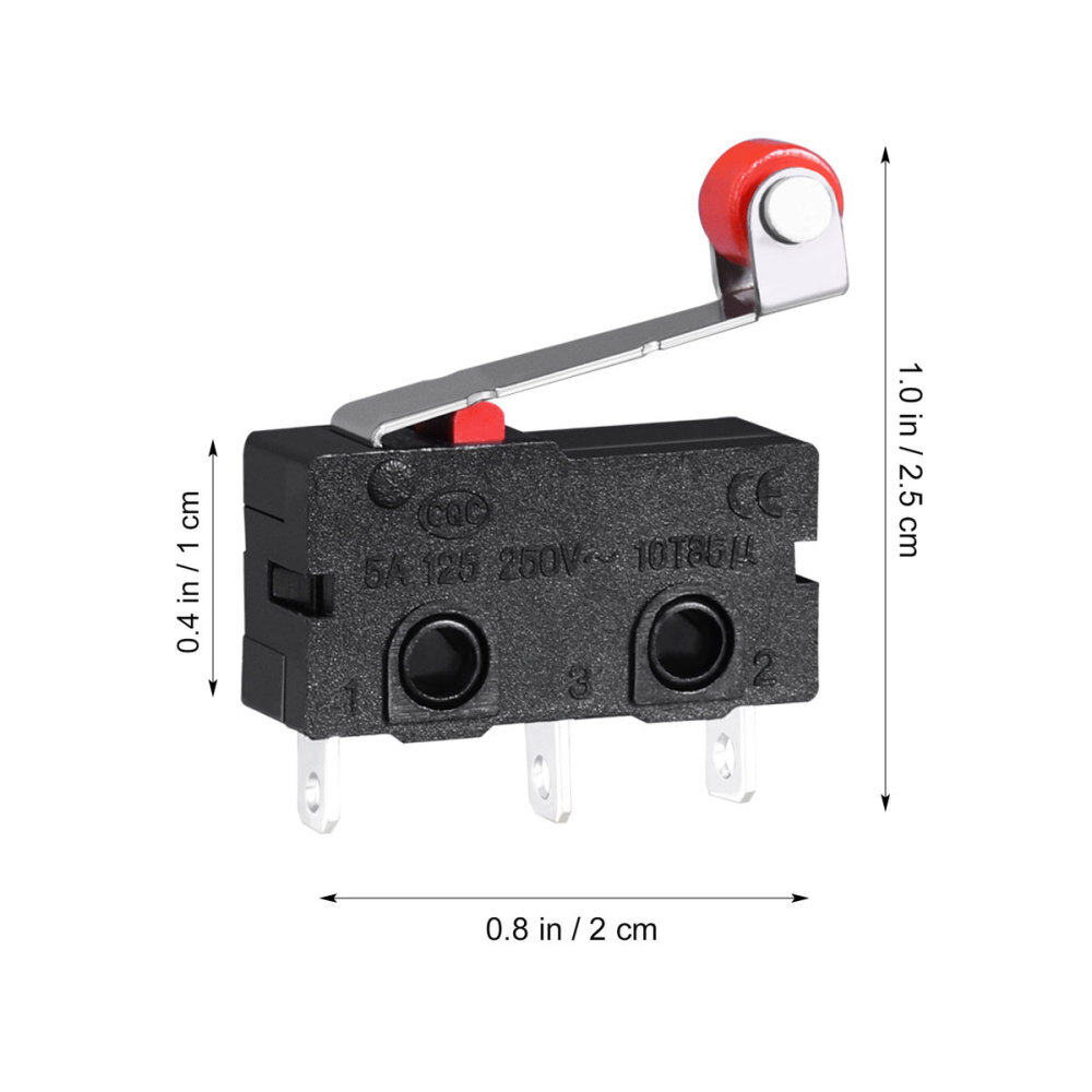 10PCS Mini Micro Limit Switch Roller Lever Arm SPDT Snap Action Switch New