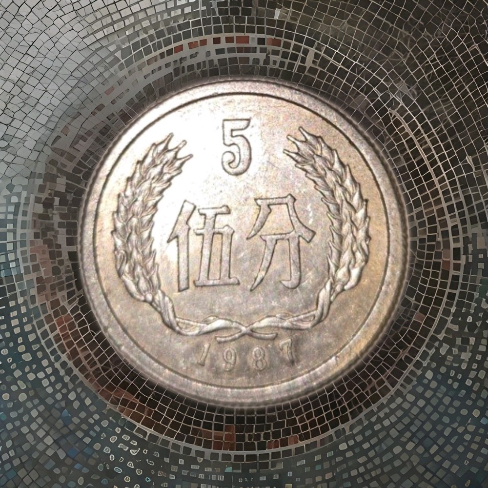 CHINA, 5 Fen coin, 1987