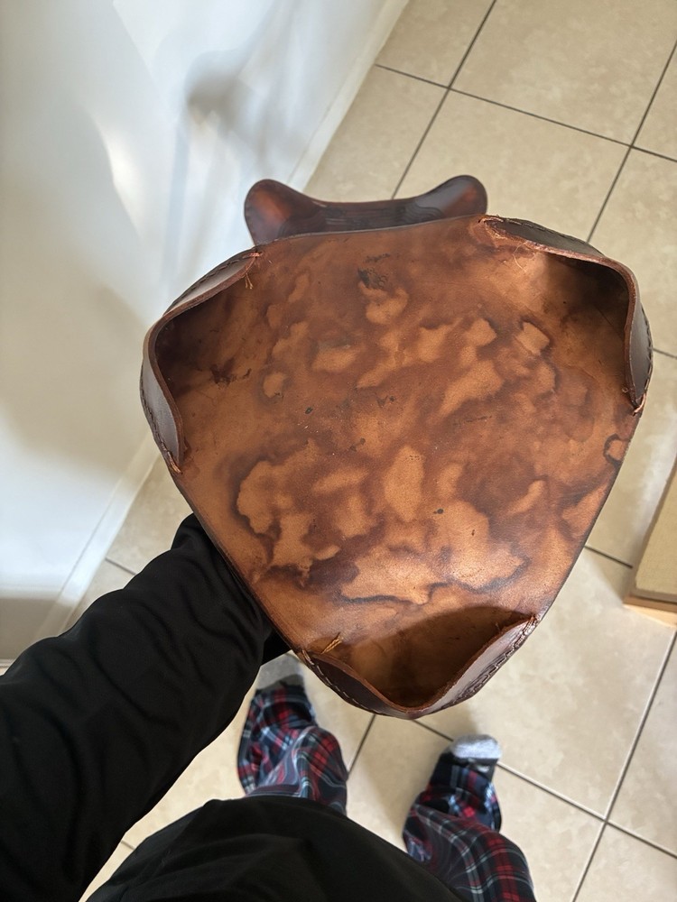 Antique Vintage Peruvian Leather Stools