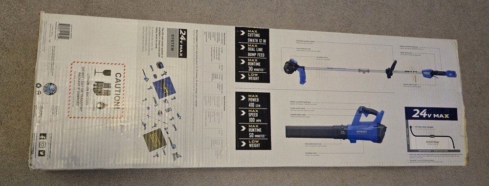 Kobalt 24-volt Cordless Battery String Trimmer and Leaf Blower combo w/batt&char