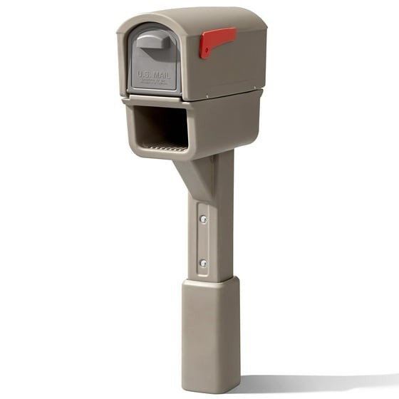MailMaster Express Plus Mailbox Large Capacity Plastic Post Mount Mocha Finish