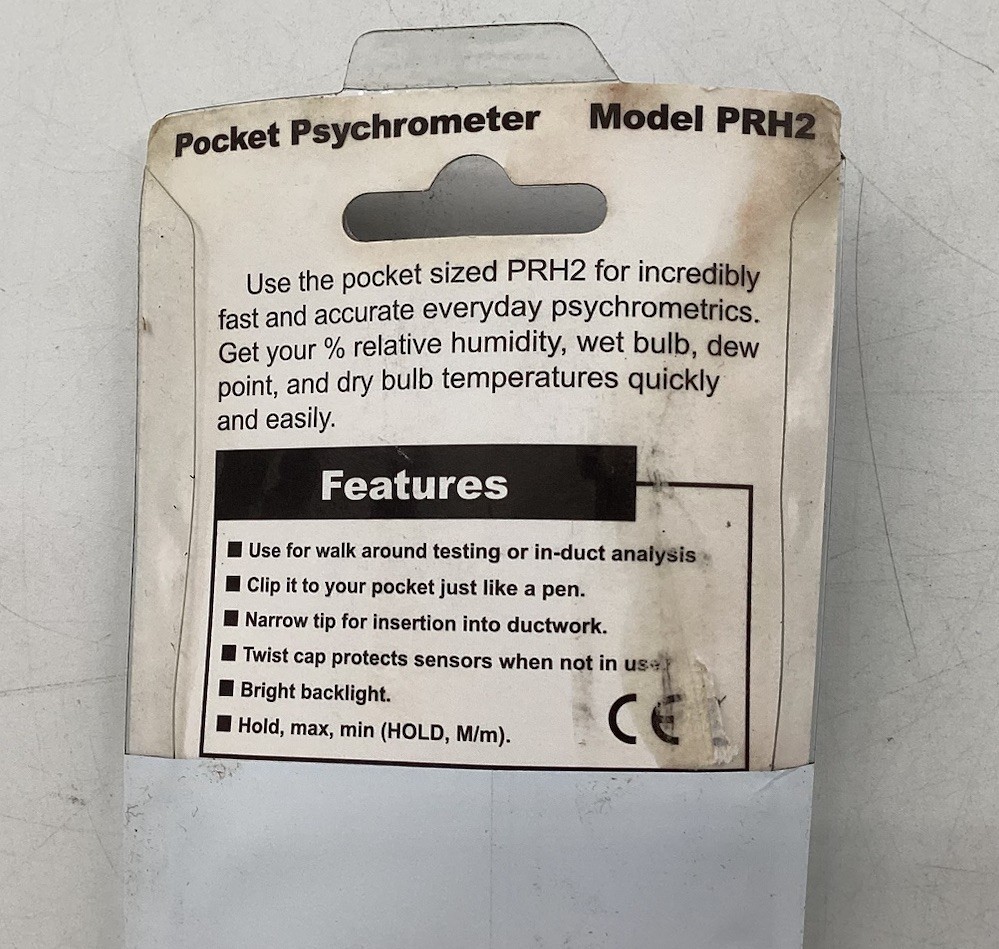 Fieldpiece Pocket Psychrometer Model:PRH2