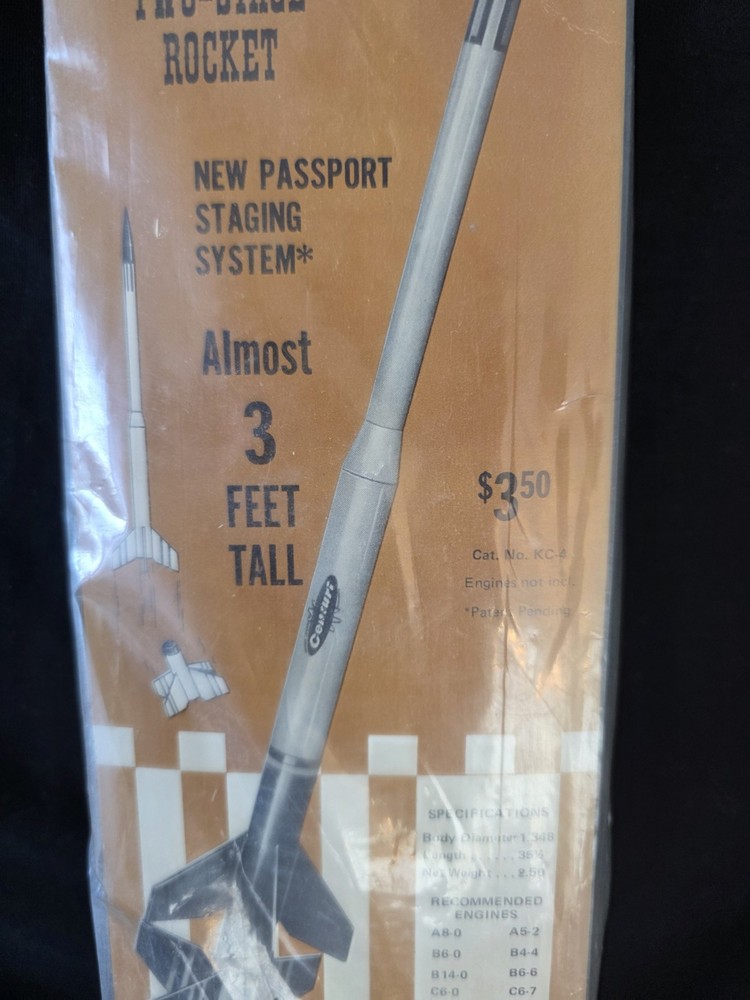 Vintage Model Rocket Centuri Long Tom #KC-4
