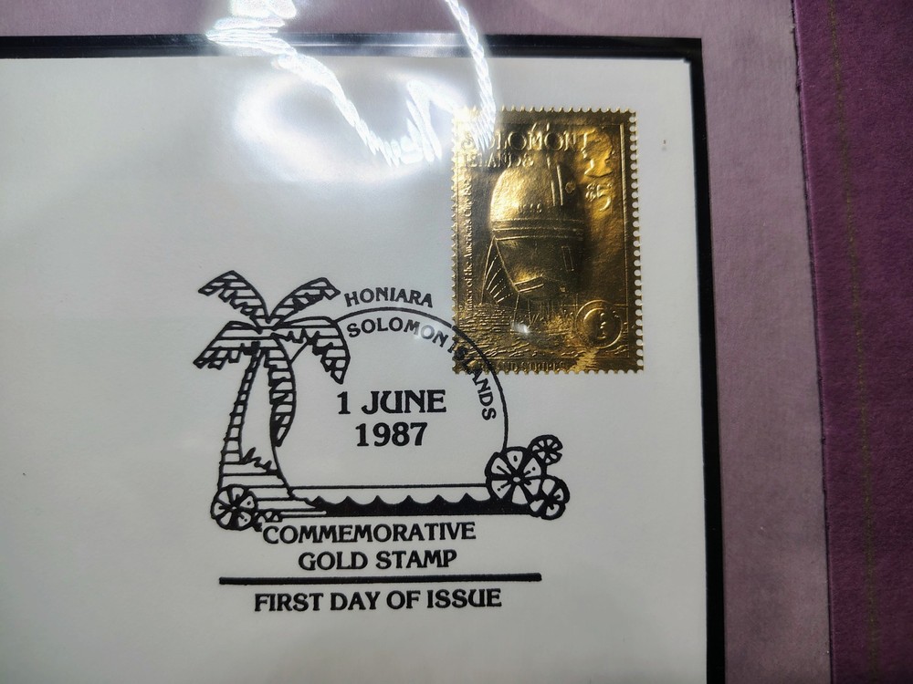 Solomon Islands Commemorative Gold Stamp envelope