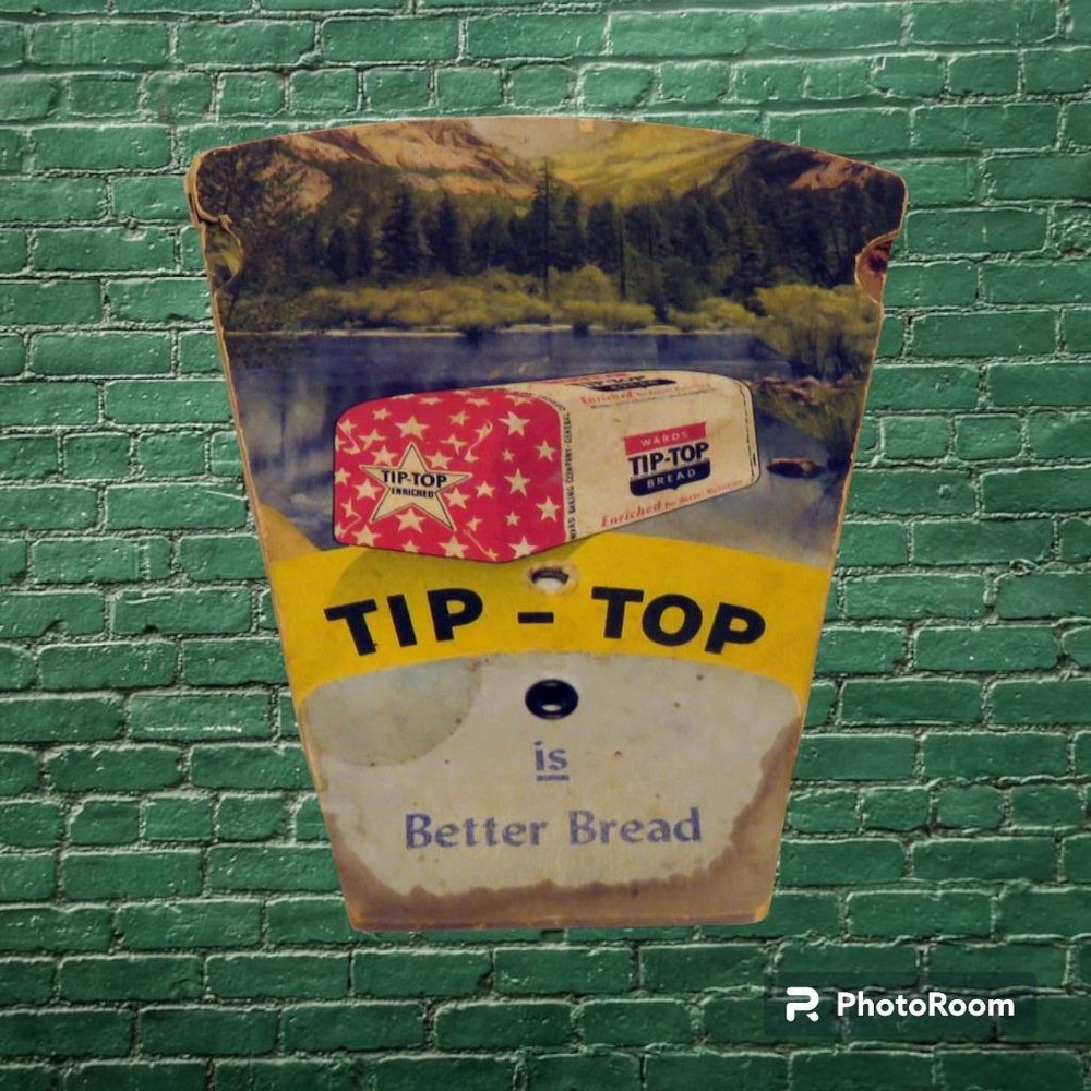 1948 Ward's Tip Top Bread Cardboard Fan