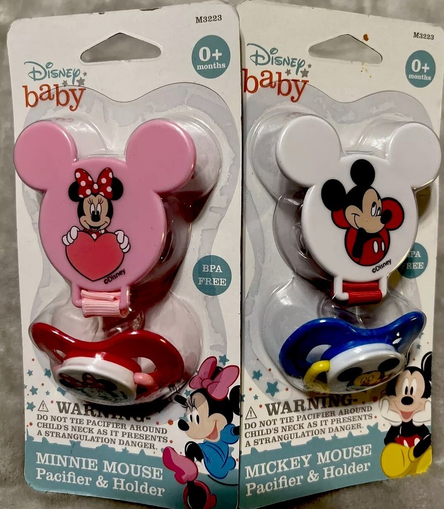 Disney Mickey Mouse Pacifier & Holder