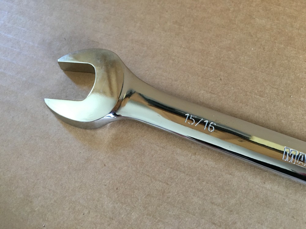 MASTER MECHANIC 15/16" 12 POINT CHROME VANADIUM COMBINATION SPANNER WRENCH NOS