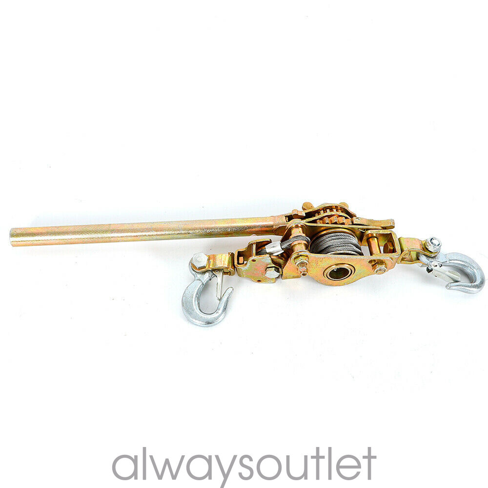 Heavy Duty Hand Puller 4400LB 2TON Winch Pull Hoist Come Along Cable Lever Too
