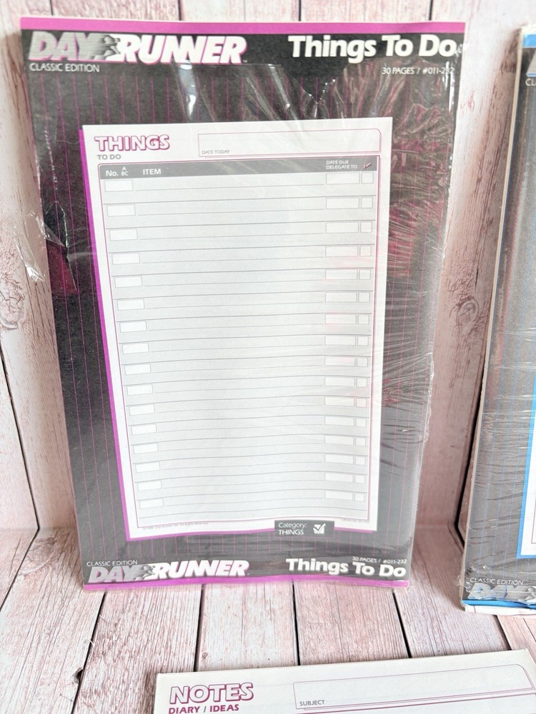 New DayRunner #011-232 #011-215 Project Planner, Things To Do & Extra Notes