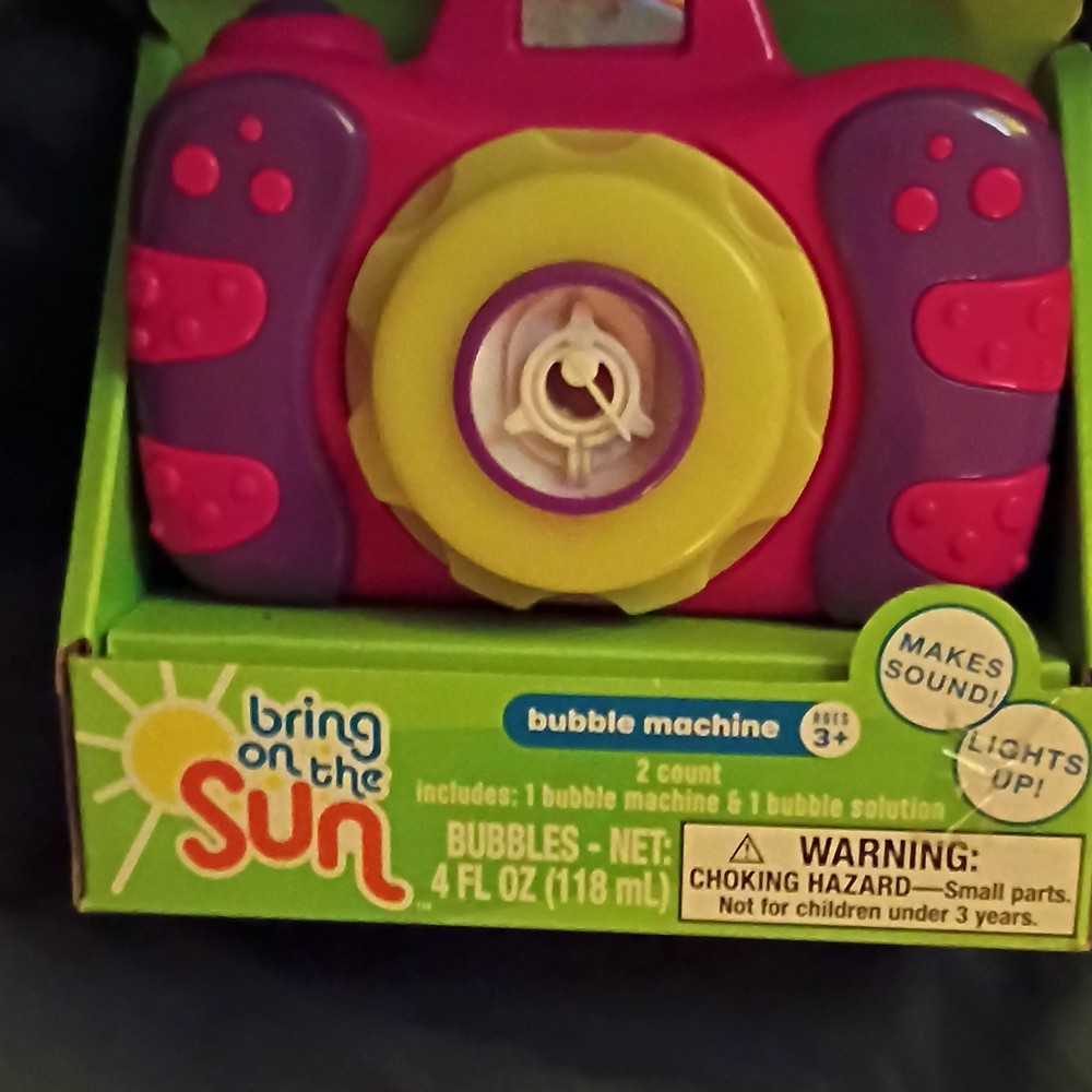 Bring on the Sun Bubble Machine Toy with Sound, Lights & Bubble Solution 2 Pack