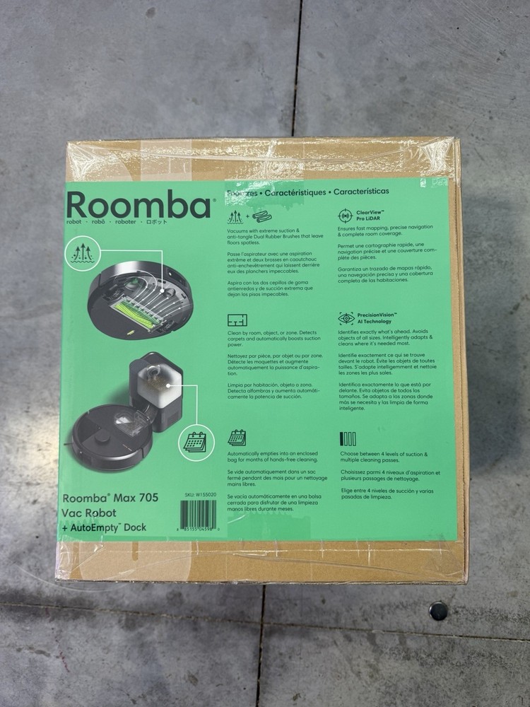 iRobot Roomba Max 705 Robotic Vacuum PrecisionVision AI, AutoEmpty Dock
