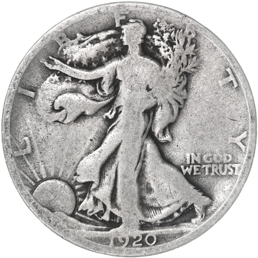 1920 D Walking Liberty Half Dollar Good 90% Silver