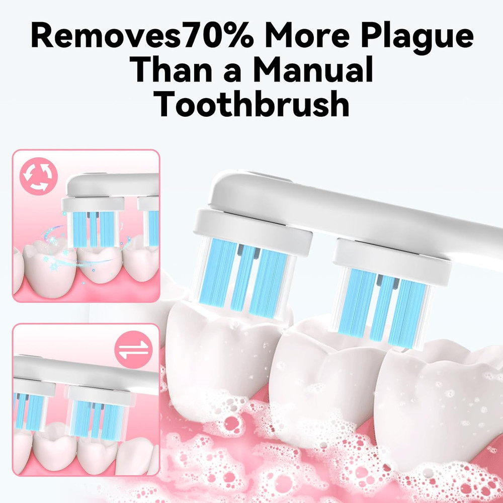 8 Pack Compatible with Spinbrush Pro Clean Toothbrush Replacement Brush Heads,Fo