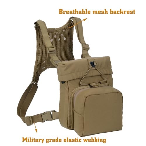 Tactical Universal Binocular Case, Binocular Harness Chest Pack with Durable,