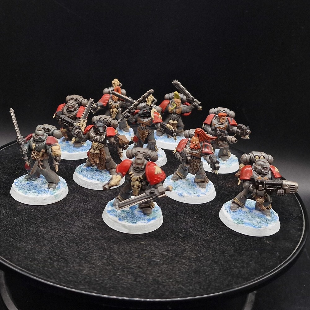 Well Painted Warhammer 40k Space wolves ×10 C6 games workshop