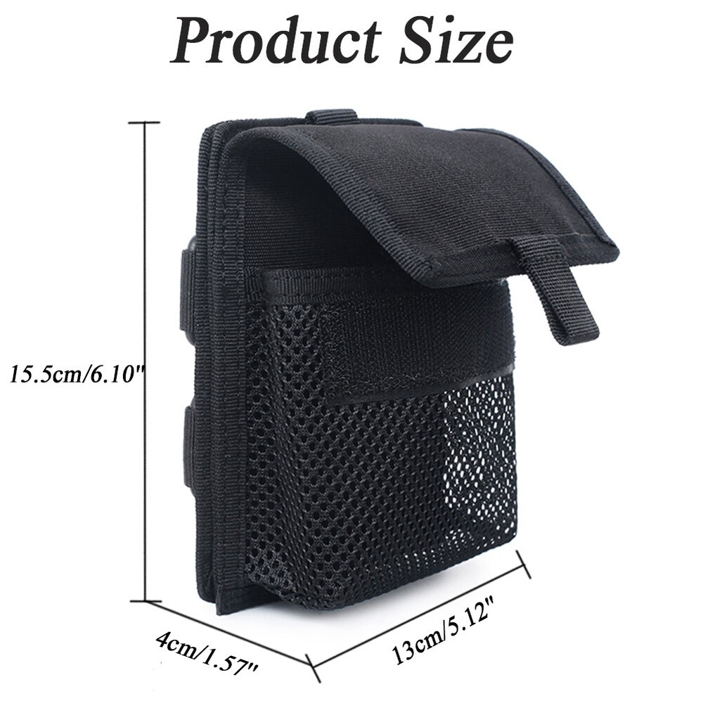 Tactical Hook & Loop Molle Patch Converter Adapter with Kit Bag Utility Pouch