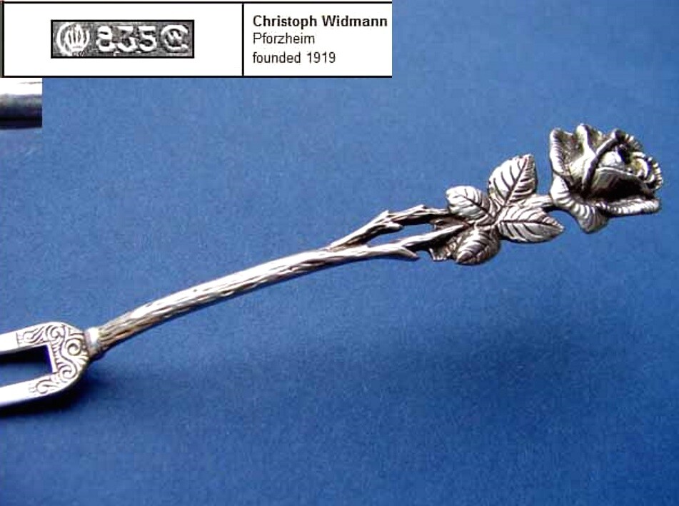 Serving Fork, Hildesheimer Rose, Christoph Widmann, 835 Silver C62