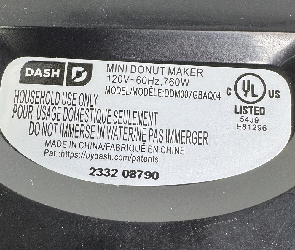 DASH Express MINI DONUT MAKER Non-Stick Donut Making Machine - Tested Works