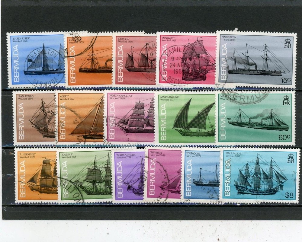 Bermuda 1986 Ships Scott# 481-98 Canceled
