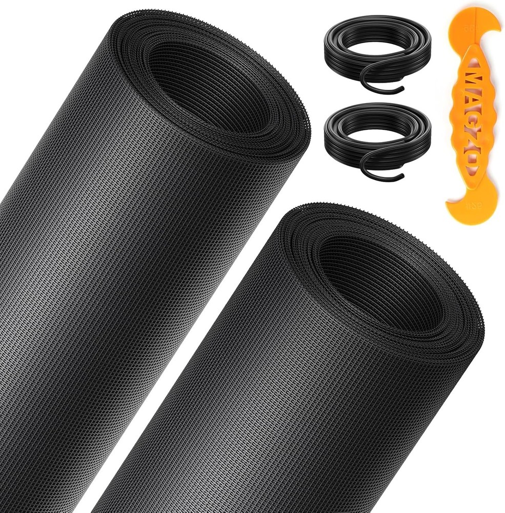Customizable Window & Door Screen Replacement Kit, Easy Install & 65.6 FT Spline
