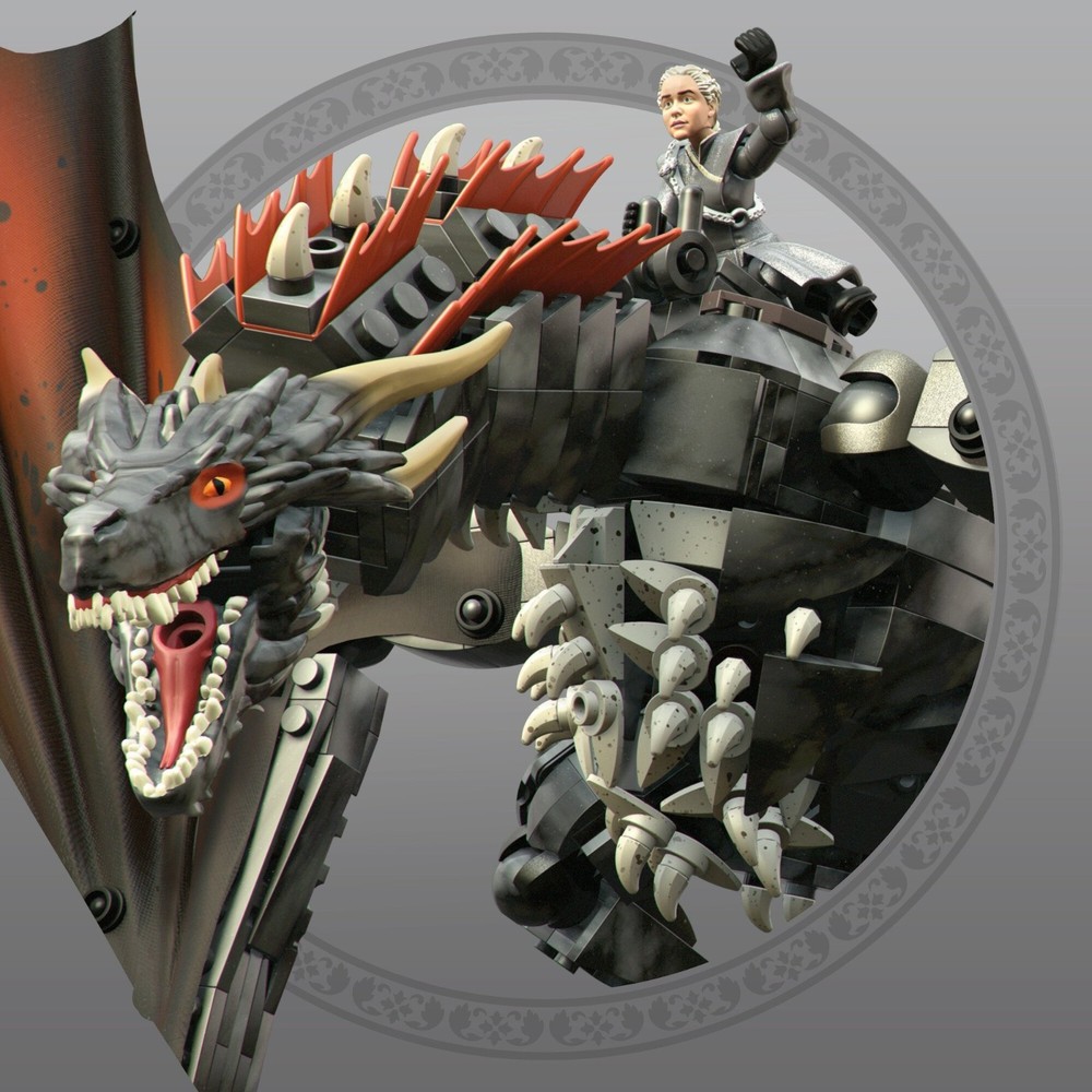 Mega Construx Game of Thrones Daenerys and Drogon Construction Set - Dragon 2019