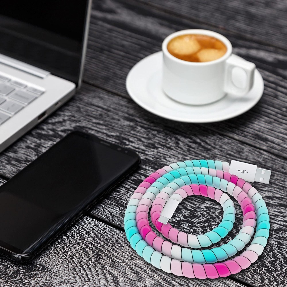 9 Pcs Spiral Cable Protector Headphone Cable Saver Pet Chew Wire Cable Protector