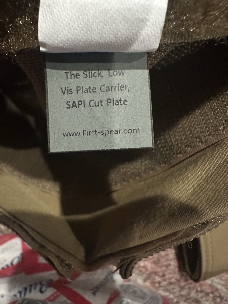 FirstSpear Slick Ultra Lightweight plate carrier M/L SAPI/SPEAR Cut CB