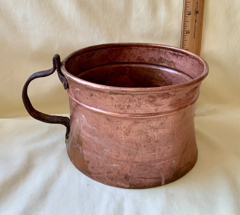 Primitive Copper Pot / Cauldron / Tankard - Dovetail Joints