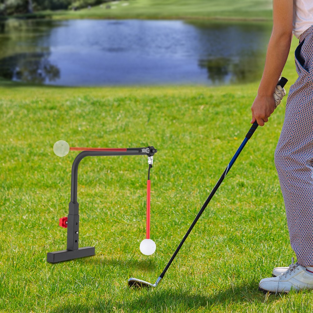 Golf Swing Trainer Aid-Durable Iron Golf Practice Swing Groover & Hitting Hanger