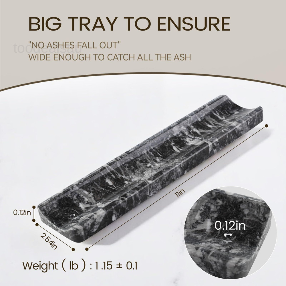 Marble Incense Holder, Holder for Sticks, Black