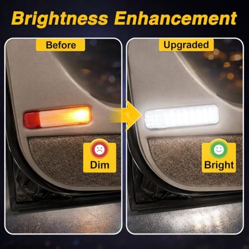 LED Interior Door Panel Courtesy Light White Compatible with 4 PCS White