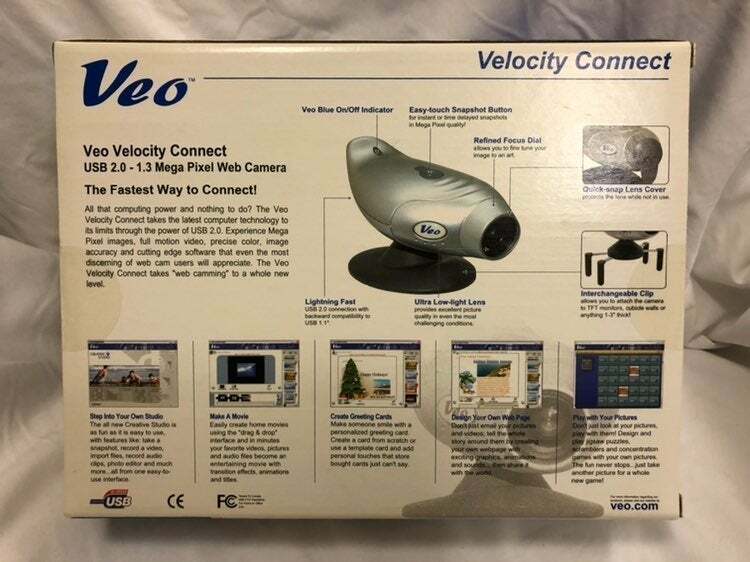 USB 2.0 WEBCAM 1.3 MEGA PIXEL WEB CAMERA / MICROPHONE VEO VELOCITY CONNECT ~ NEW