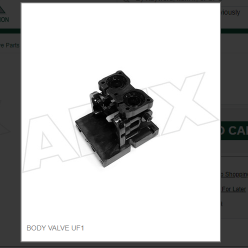 BODY VALVE UF1 # 1900