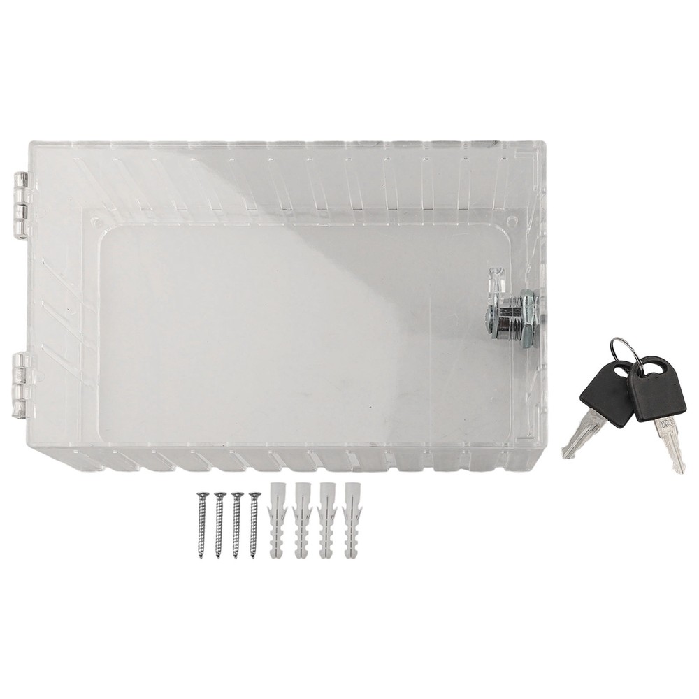 Transparent Thermostat Lock Box with Keys for Enhanced Security Features
