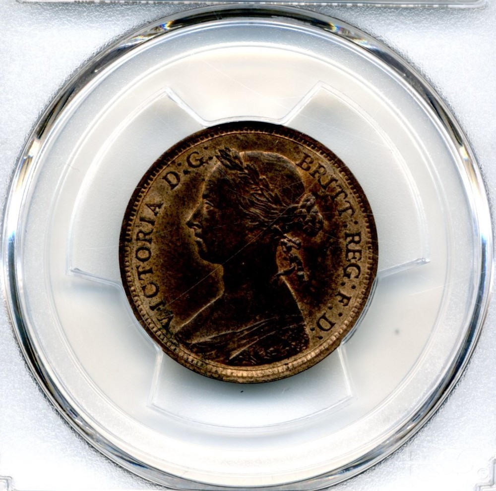 Great Britain. Half Penny. 1882-H PCGS MS63 RB