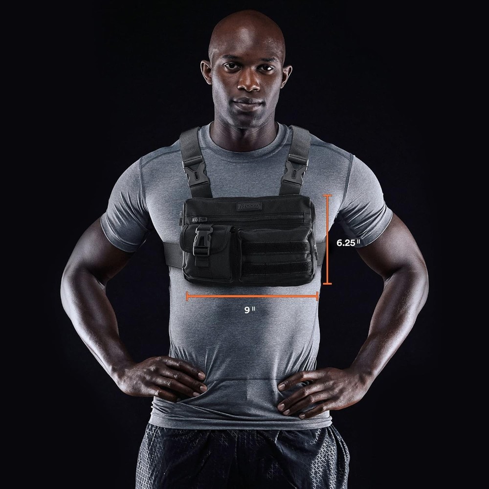 Running Chest Pack Lightweight Polyester Multiple Compartments Phone Holder