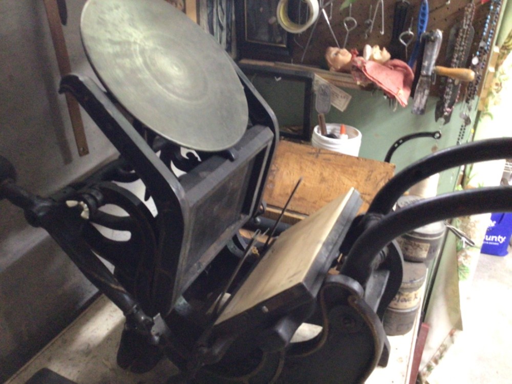 letterpress press 6x9 chase Daughaday improved model 2 printing press