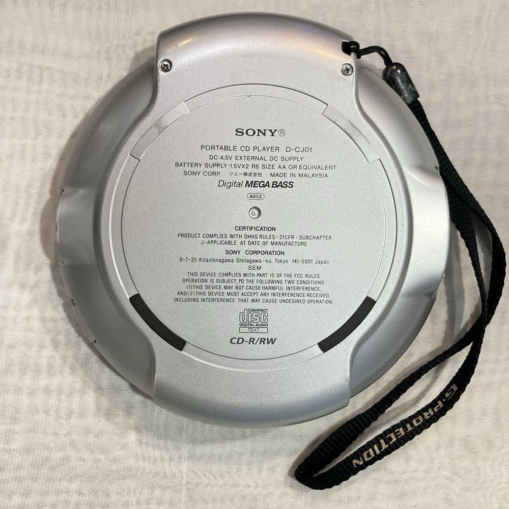 Sony Walkman D-CJ01 Portable CD MP3 Disc Player - Tested