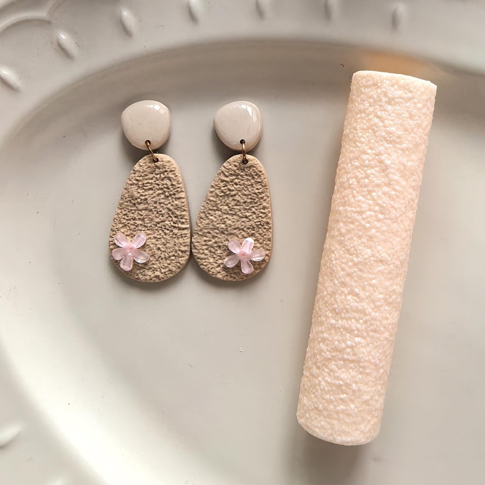 3Pcs Polymer Clay Texture Roller Work with Polymer Clay Cutters for DIY Earri...