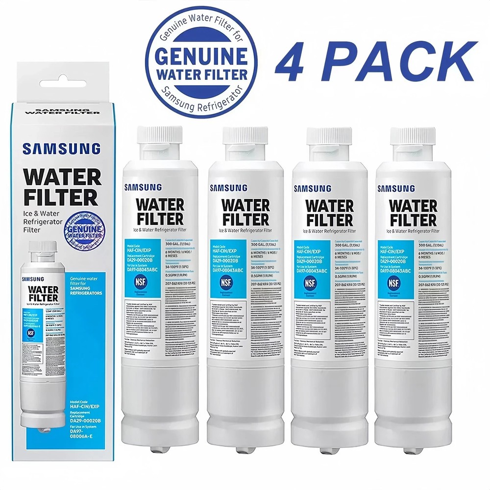 4 Pack NEW Samsung DA29-00020B HAF-CIN/EXP Replacement Refrigerator Water Filter