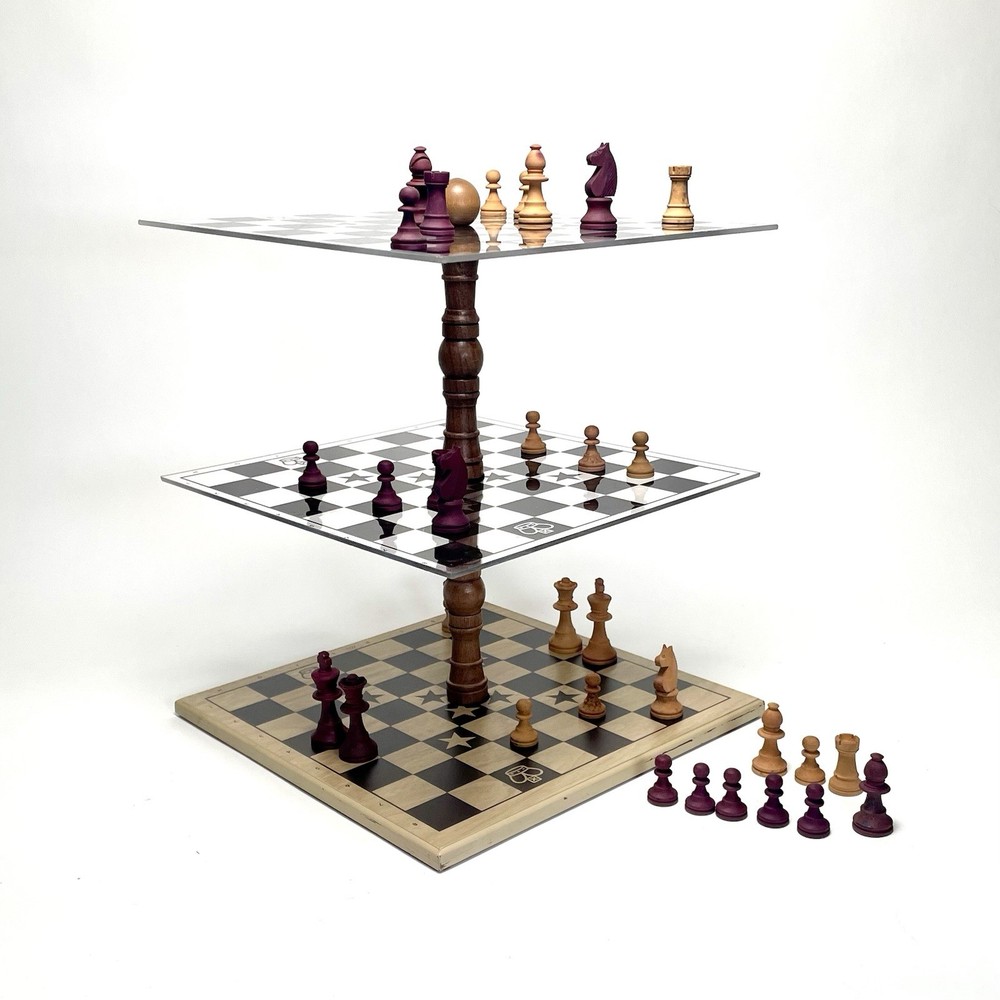 Vintage Space Chess Multi-Level Chess Set 4th Dimension