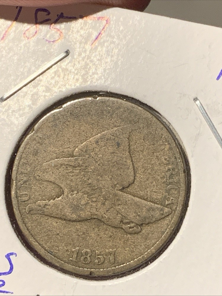 1857 Flying Eagle Cent - Scarce Semi-key Better Date