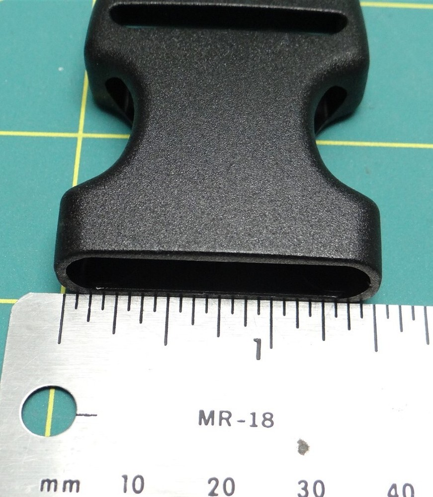 Black Plastic Buckle Dual Adjustable Side Squeeze 30mm Multiple Quantities