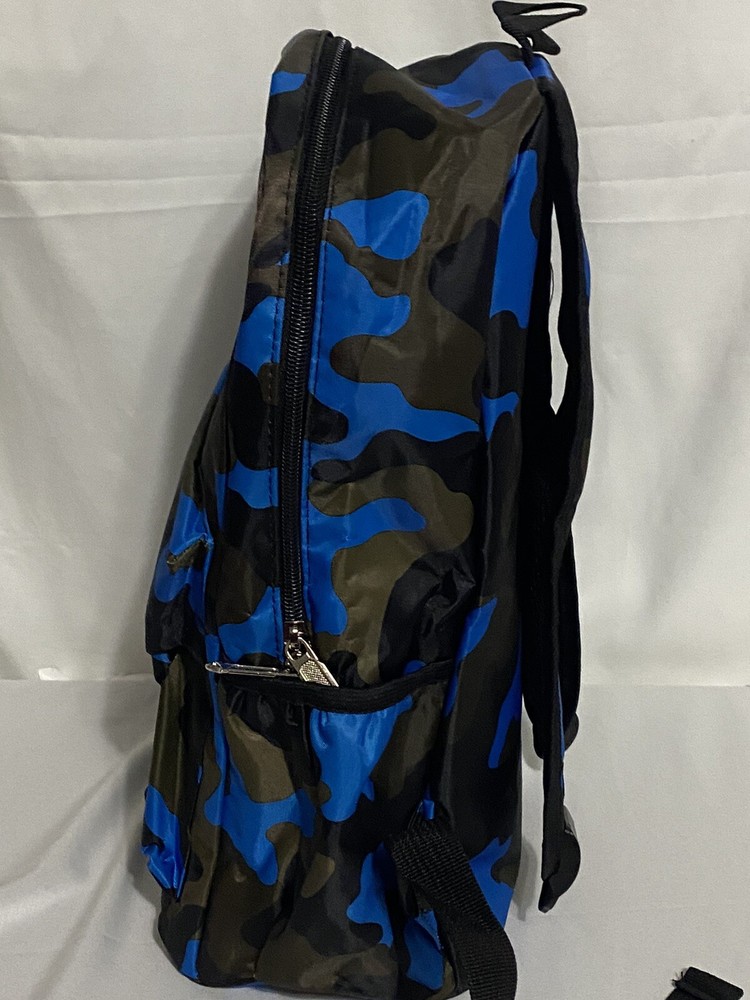 Camouflage Backpacks for Elementary Primary Students Schoolbag Large 15” Blue