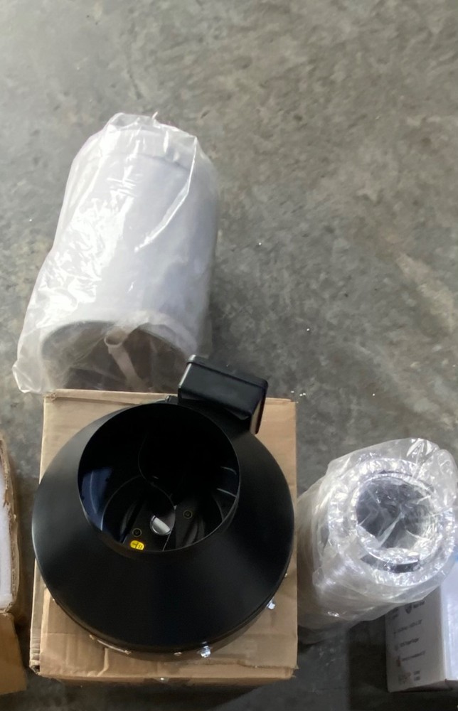 6” 400 CFM Inline Fan w/ Built-In Speed Controller, Carbon Filter