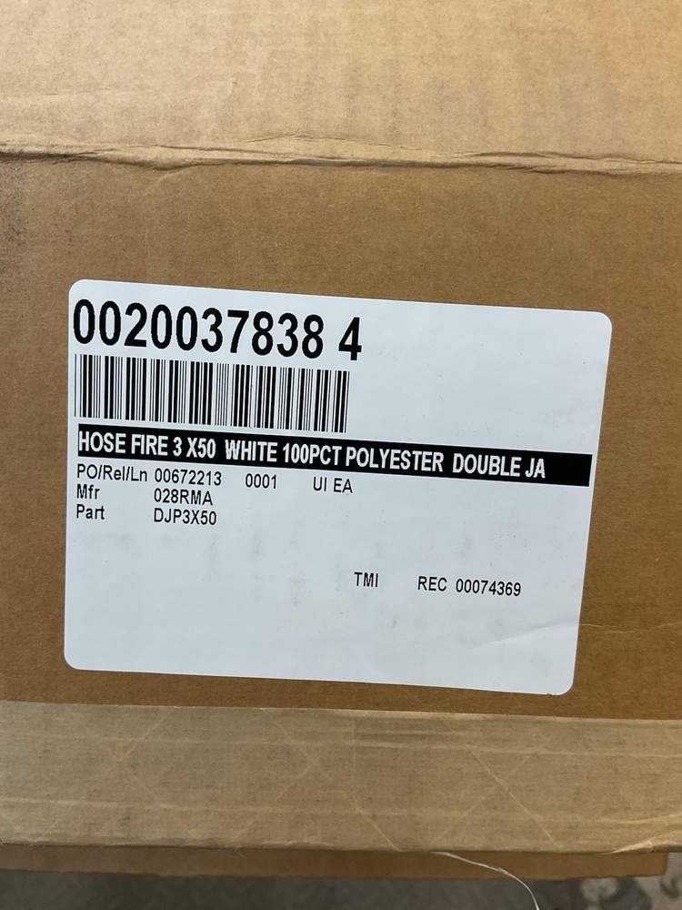 Rawhide Fire Hose DJP3X50AN 3” X 50’ Double Jacket Polyester NIB