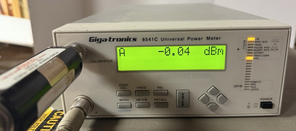 Gigatronics 8541C Single Channel RF Power Meter Tested