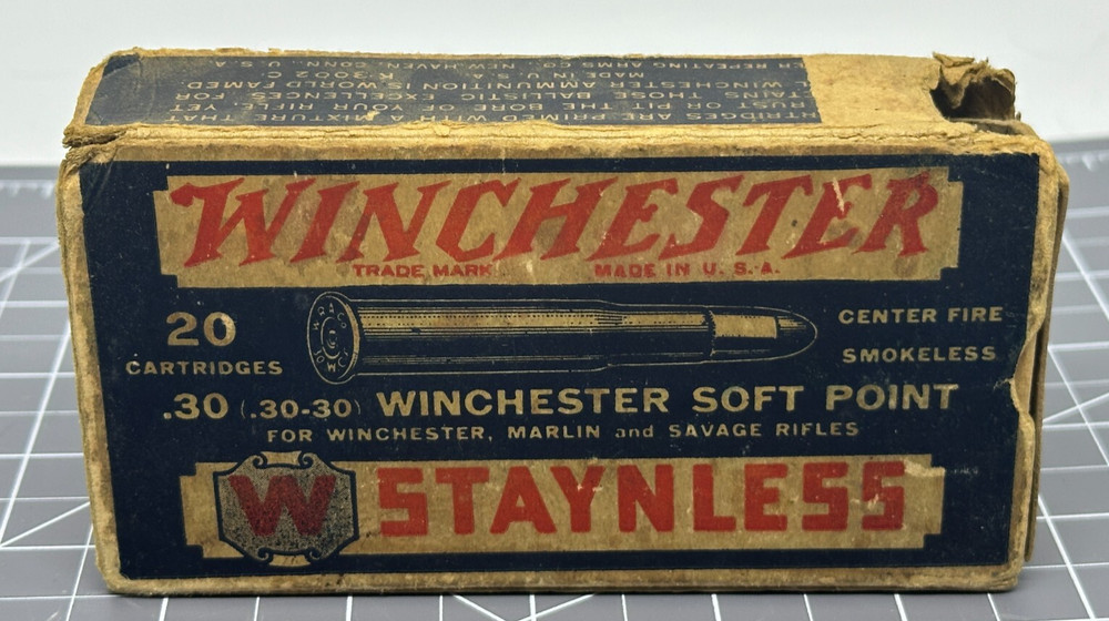 EMPTY BOX ONLY Winchester 30-30 Staynless Soft Point Ammo Box