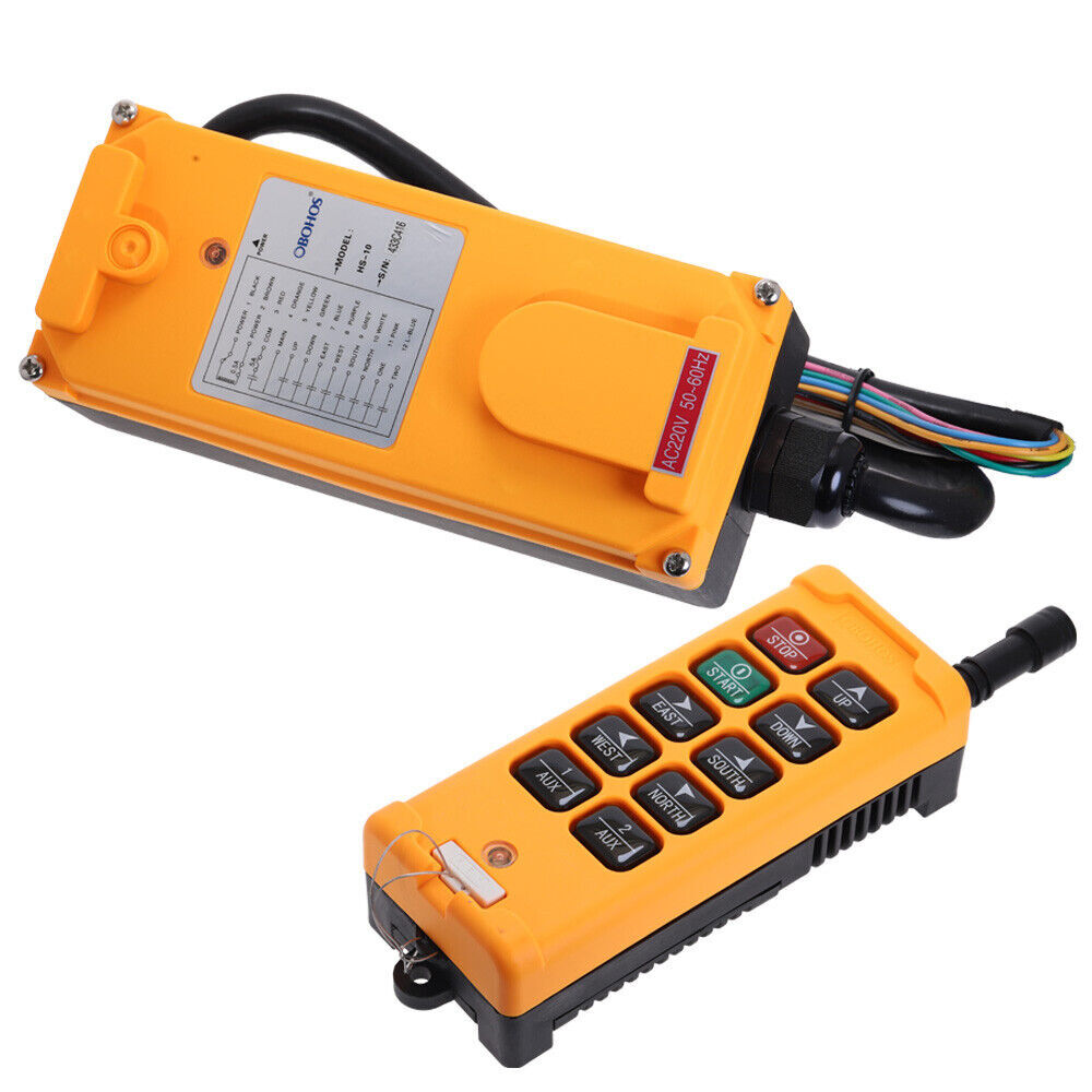 HS-10 Industrial Wireless Crane Radio Remote Control Transmitter*1 Receiver*1